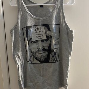Stephen Amell F Cancer Charity Tultex Gray Graphic Men's Tank Top